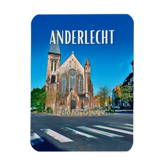 Anderlecht België Photo Vintage Magneet (Verticaal)