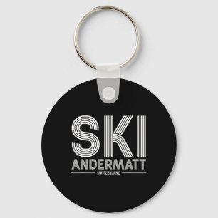 Andermatt Ski Resort Zwitserse Alpen Skiën Zwitser Sleutelhanger