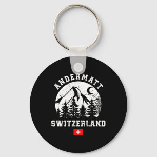 Andermatt Zwitserland Ski Resort Alps Alpine Ski Sleutelhanger