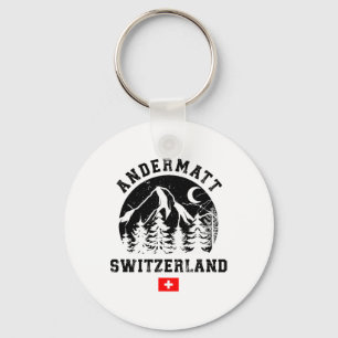 Andermatt Zwitserland Ski Resort Alps Alpine Ski Sleutelhanger