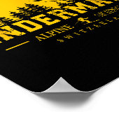 Andermatt Zwitserland Skigebied Alpineskiën Swi Poster (Hoek)