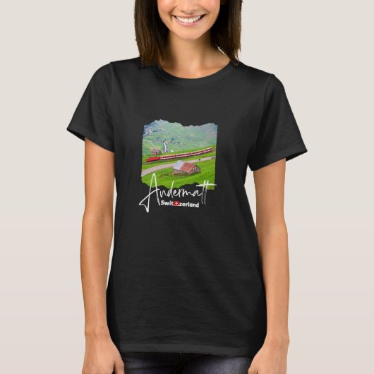 Andermatt Zwitserland Wandelen Andermatt T-shirt (Voorkant)