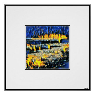 Anders Artistry * Blauwe Impressionistische Blauwe Perfect Poster