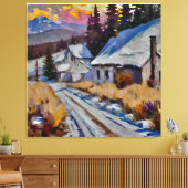 Anders Artistry - De boerderij op de weg Canvas Afdruk (Insitu (Woonkamer))