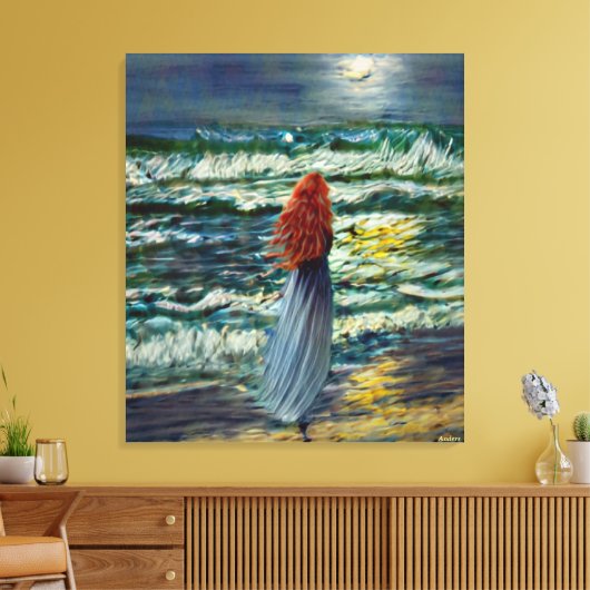 Anders Artistry* die in het moonlight zwerft* Canvas Afdruk (Insitu (Woonkamer))