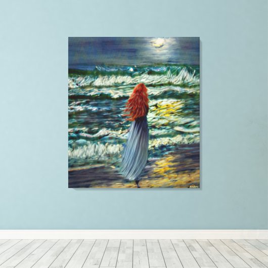 Anders Artistry* die in het moonlight zwerft* Canvas Afdruk (Insitu (Houten vloer))