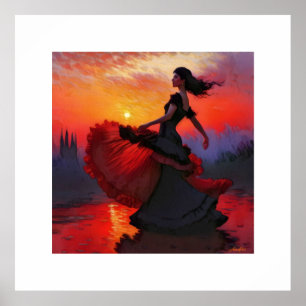 Anders Artistry* Flamingo Danser #4* Poster