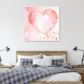 Anders Artistry "Floating Hearts" Canvas Afdruk (Insitu (Slaapkamer))