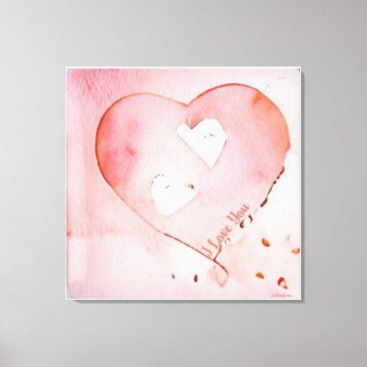 Anders Artistry "Floating Hearts" Canvas Afdruk (Voorkant)