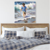 Anders Artistry* "Hij speelt in het Surf" Canvas Afdruk (Insitu (Slaapkamer))
