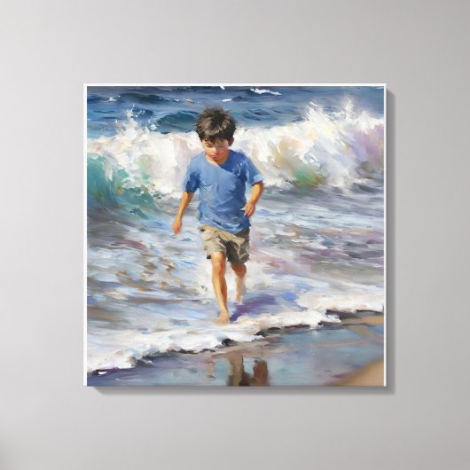 Anders Artistry* "Hij speelt in het Surf" Canvas Afdruk (Voorkant)