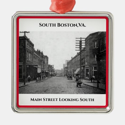 Anders Artistry*Main Street 1900*South Boston,VA. Metalen Ornament (Voorkant)