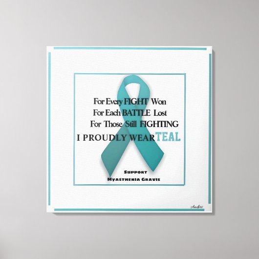 Anders Artistry* MG* I Draag Blauwgroen* Canvas Afdruk (Voorkant)