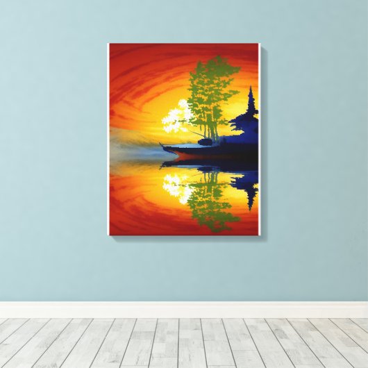 Anders Artistry* Mirrored Sun* Canvas Afdruk (Insitu (Houten vloer))