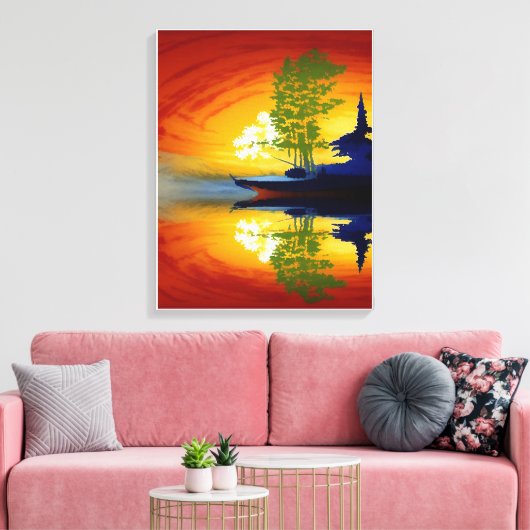 Anders Artistry* Mirrored Sun* Canvas Afdruk (Insitu (Woonkamer))