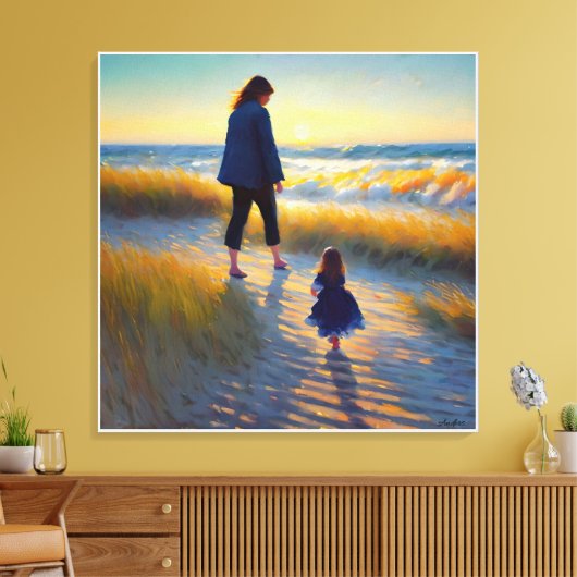 Anders Artistry* Moeder en dochter * Canvas Afdruk (Insitu (Woonkamer))