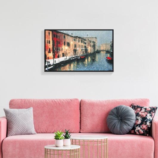 Anders Artistry * Regen op het raam in Venetië * Canvas Afdruk (Insitu (Woonkamer))
