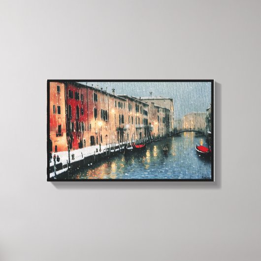 Anders Artistry * Regen op het raam in Venetië * Canvas Afdruk (Voorkant)
