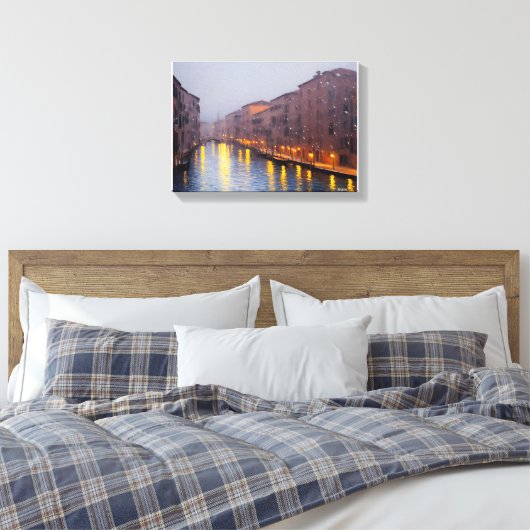 Anders Artistry * Snowfall in the Canel2* Canvas Afdruk (Insitu (Slaapkamer))