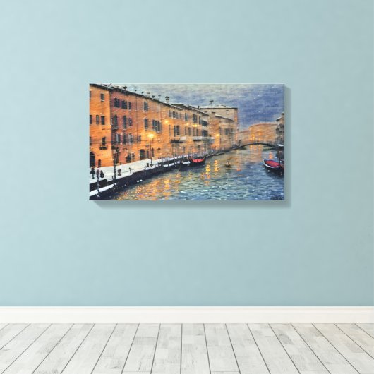 Anders Artistry* Snowfall in Venetië2* Canvas Afdruk (Insitu (Houten vloer))