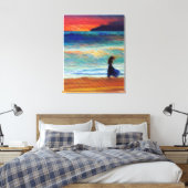 Anders Artistry* Solitaire Vrouw Wandelen op het s Canvas Afdruk (Insitu (Slaapkamer))