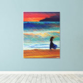 Anders Artistry* Solitaire Vrouw Wandelen op het s Canvas Afdruk (Insitu (Houten vloer))