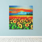 Anders Artistry * Storm over een gebied van zonneb Canvas Afdruk (Insitu (Houten vloer))