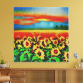Anders Artistry * Storm over een gebied van zonneb Canvas Afdruk (Insitu (Woonkamer))