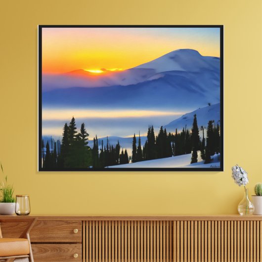 Anders Artistry* Sunrise on the bertains* Canvas Afdruk (Insitu (Woonkamer))