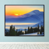 Anders Artistry* Sunrise on the bertains* Canvas Afdruk (Insitu (Houten vloer))