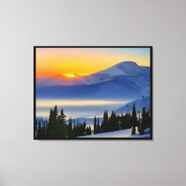 Anders Artistry* Sunrise on the bertains* Canvas Afdruk
