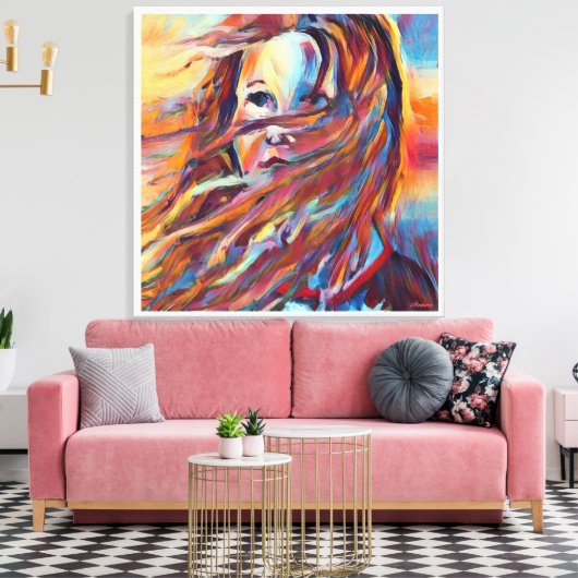 Anders Artistry* Wachten*Impressionistische Waterv Canvas Afdruk (Insitu (Woonkamer))