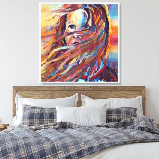 Anders Artistry* Wachten*Impressionistische Waterv Canvas Afdruk (Insitu (Slaapkamer))