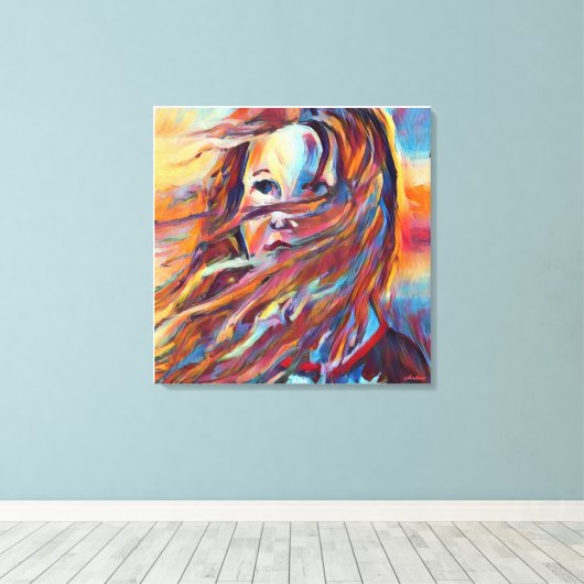 Anders Artistry* Wachten*Impressionistische Waterv Canvas Afdruk (Insitu (Houten vloer))