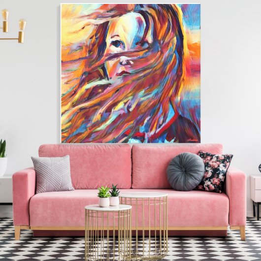 Anders Artistry* Wachten*Impressionistische Waterv Canvas Afdruk (Insitu (Woonkamer))