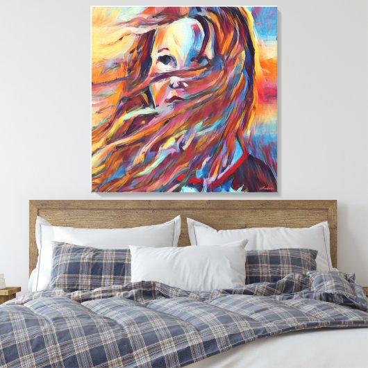 Anders Artistry* Wachten*Impressionistische Waterv Canvas Afdruk (Insitu (Slaapkamer))