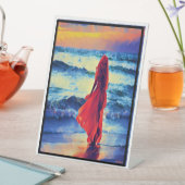 Anders Artistry *Wading in the Waves* Reclamebord Met Voetstuk (Insitu)