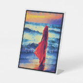 Anders Artistry *Wading in the Waves* Reclamebord Met Voetstuk (Voorkant)