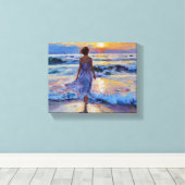 Anders Artistry* Ze loopt naar het daglicht Canvas Afdruk (Insitu (Houten vloer))