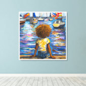 Anders Artistry*zit op het dok van de baai* Canvas Afdruk (Insitu (Houten vloer))