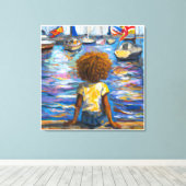 Anders Artistry*zit op het dok van de baai* Canvas Afdruk (Insitu (Houten vloer))