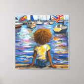 Anders Artistry*zit op het dok van de baai* Canvas Afdruk (Voorkant)
