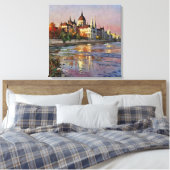 Anders Artistry"Zonsondergang boven Boedapest" Canvas Afdruk (Insitu (Slaapkamer))