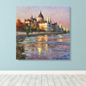 Anders Artistry"Zonsondergang boven Boedapest" Canvas Afdruk (Insitu (Houten vloer))