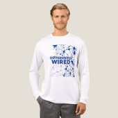 Anders Bedraad – Autisme Bewustzijn Maand Blauw Tri-Blend Shirt (Voorkant)