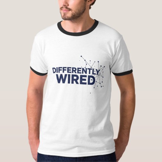 Anders Bedraad – Autisme Maand Blauwe T-shirt (Voorkant)