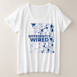 Anders Bedraad – Maand van Autismebewustzijn Blauw Grote Maat T-shirt