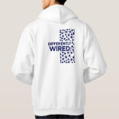 Anders Bedraad – Maand van Autismebewustzijn Blauw Hoodie (Achterkant)