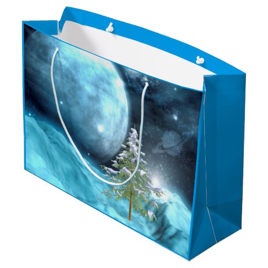 Anders bedwelmd kerstfeest groot cadeauzakje (Achterkant Gekanteld)