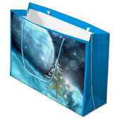 Anders bedwelmd kerstfeest groot cadeauzakje (Voorkant Gekanteld)